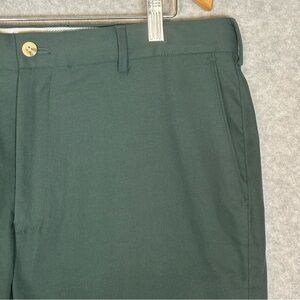 Peter Millar Performance Golf Chino Trouser Pants-Green-Men Size 35/30